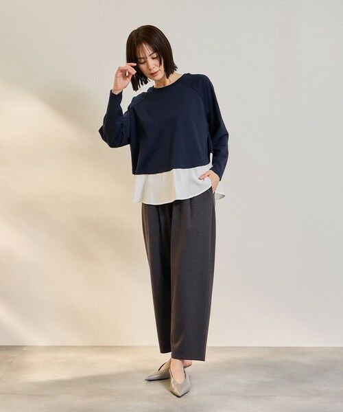 ketty / ケティ カットソー | ポンチローマ異素材ラウンドヘムカットソー | 詳細3