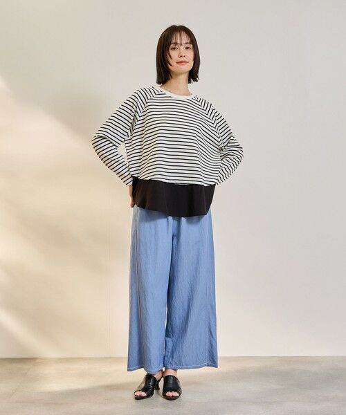 ketty / ケティ カットソー | ポンチローマ異素材ラウンドヘムカットソー | 詳細8