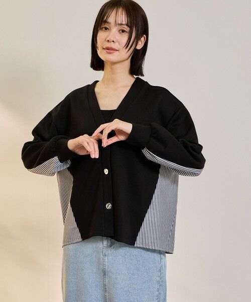 ketty / ケティ カーディガン・ボレロ | ダンボールバックストライプカーディガン | 詳細1