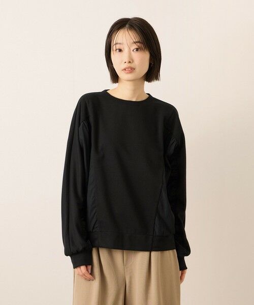 ketty / ケティ カットソー | 【ふんわり、きちんと。】ドルマンギャザープルオーバー（ブラック）