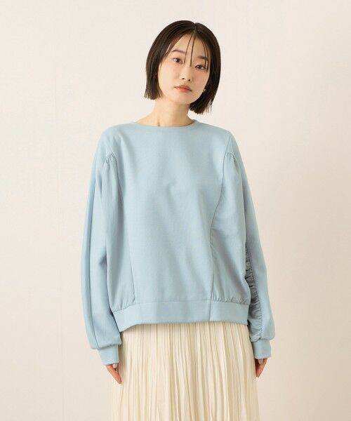 ketty / ケティ カットソー | 【ふんわり、きちんと。】ドルマンギャザープルオーバー（ブルー）