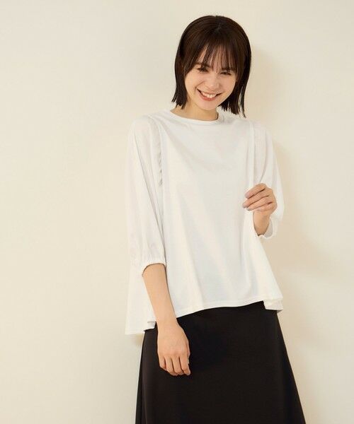 ketty / ケティ カットソー | 《予約販売》【機能するミニマル服】切替プルオーバー《接触冷感》（オフホワイト）