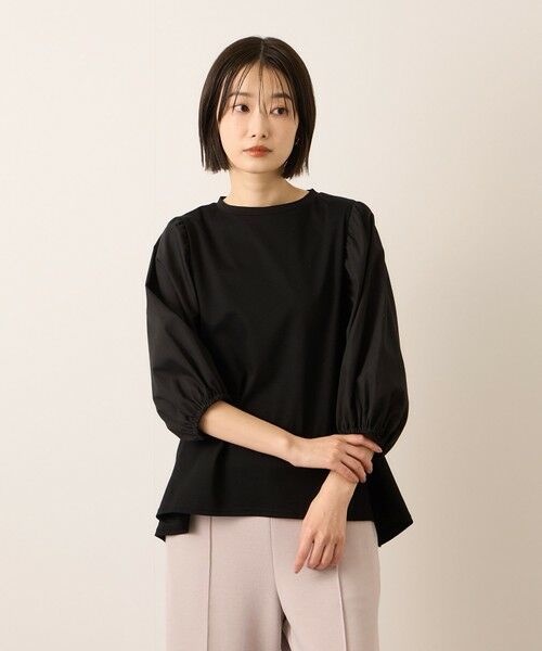 ketty / ケティ カットソー | 《予約販売》【機能するミニマル服】切替プルオーバー《接触冷感》（ブラック）