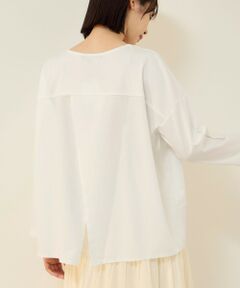 ketty / ケティ カットソー | 《予約販売》【機能するミニマル服】異素材プルオーバー 《接触冷感》