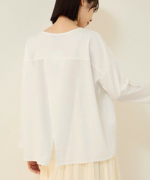 ketty / ケティ カットソー | 《予約販売》【機能するミニマル服】異素材プルオーバー 《接触冷感》（オフホワイト）