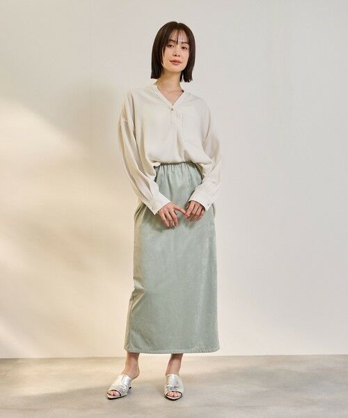 ketty / ケティ ミニ・ひざ丈スカート | ストレッチフェイクスウェードナロースカート | 詳細2