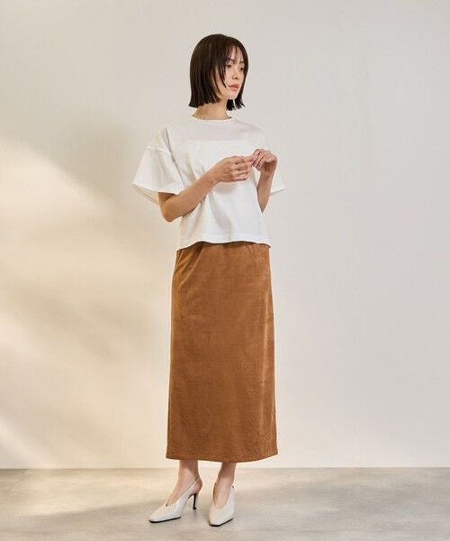 ketty / ケティ ミニ・ひざ丈スカート | ストレッチフェイクスウェードナロースカート | 詳細7