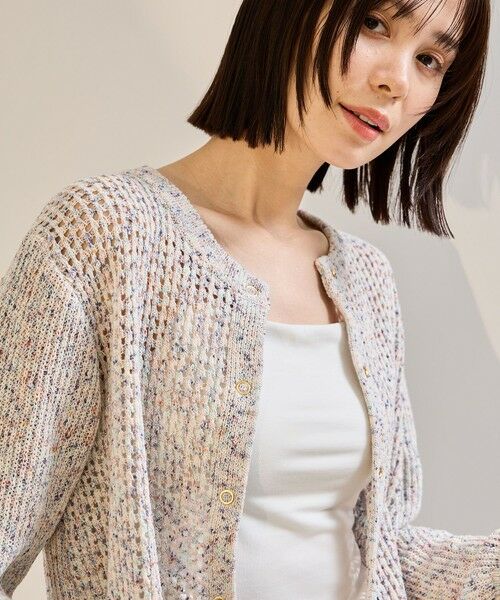 ketty / ケティ カーディガン・ボレロ | ミックスコイルクルーネックカーディガン | 詳細4