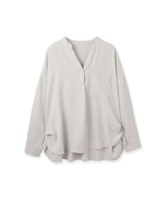 ketty / ケティ シャツ・ブラウス | ダブルバックサテンキーネックブラウス≪手洗い可能≫