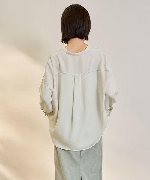 ketty / ケティ シャツ・ブラウス | ダブルバックサテンキーネックブラウス≪手洗い可能≫ | 詳細9