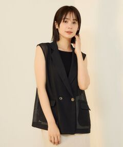 ketty / ケティ ダウンジャケット・ベスト | グリッティメッシュダブルベスト