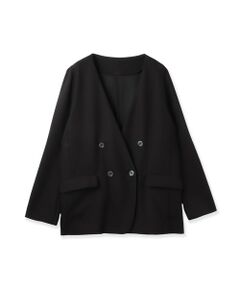 ketty / ケティ テーラードジャケット | グリッディメッシュノーカラージャケット