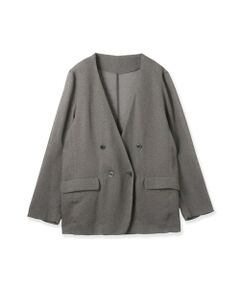 ketty / ケティ テーラードジャケット | グリッディメッシュノーカラージャケット