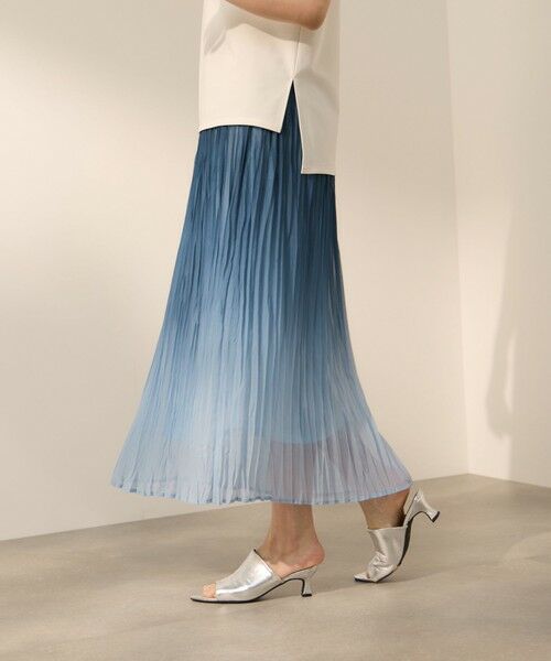ketty / ケティ ミニ・ひざ丈スカート | シフォングラデーションプリーツスカート | 詳細1
