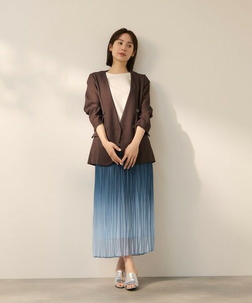 ketty / ケティ ミニ・ひざ丈スカート | シフォングラデーションプリーツスカート | 詳細5