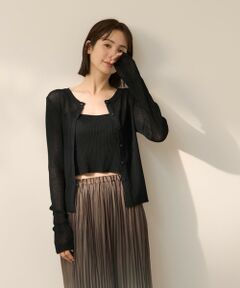ketty / ケティ カーディガン・ボレロ | リネンフィールカーディガンキャミセット
