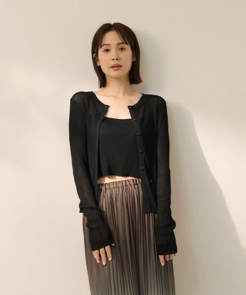 ketty / ケティ カーディガン・ボレロ | リネンフィールカーディガンキャミセット | 詳細1