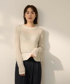 ketty / ケティ ニット・セーター | リネンフィールフリルヘムニットプルオーバー