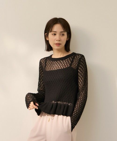 ketty / ケティ ニット・セーター | リネンフィールフリルヘムニットプルオーバー | 詳細1