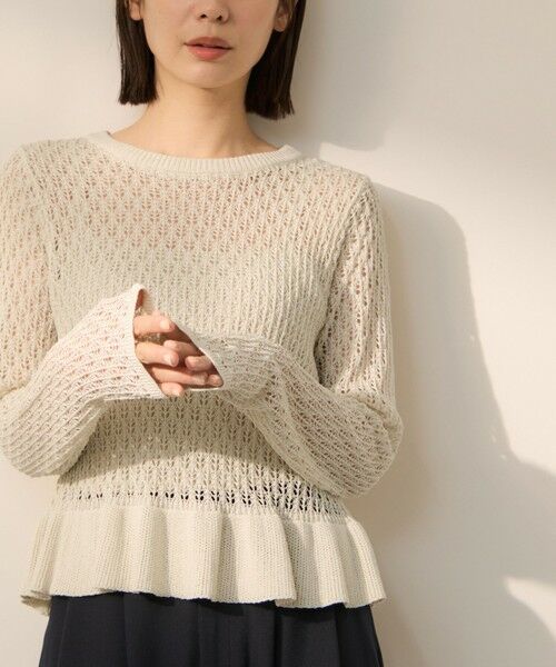 ketty / ケティ ニット・セーター | リネンフィールフリルヘムニットプルオーバー | 詳細6