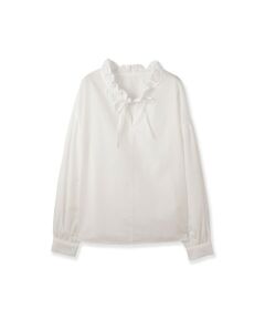 ketty / ケティ シャツ・ブラウス | ハイカウントタイプライターフリルネックブラウス