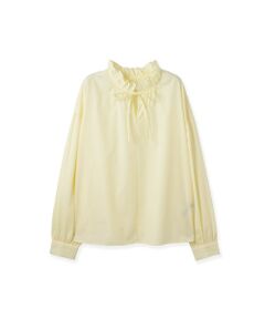 ketty / ケティ シャツ・ブラウス | ハイカウントタイプライターフリルネックブラウス