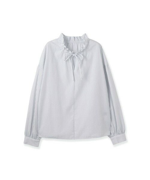 ketty / ケティ シャツ・ブラウス | ブロードストライプフリルネックブラウス | 詳細4