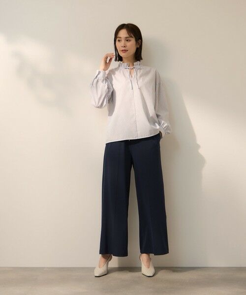 ketty / ケティ シャツ・ブラウス | ブロードストライプフリルネックブラウス | 詳細3