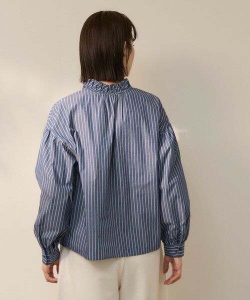ketty / ケティ シャツ・ブラウス | ブロードストライプフリルネックブラウス | 詳細8