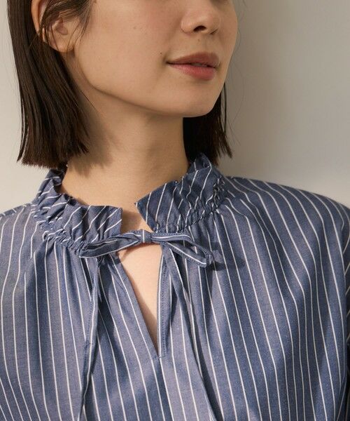 ketty / ケティ シャツ・ブラウス | ブロードストライプフリルネックブラウス | 詳細9