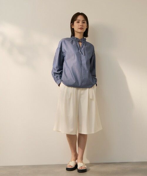 ketty / ケティ シャツ・ブラウス | ブロードストライプフリルネックブラウス | 詳細10