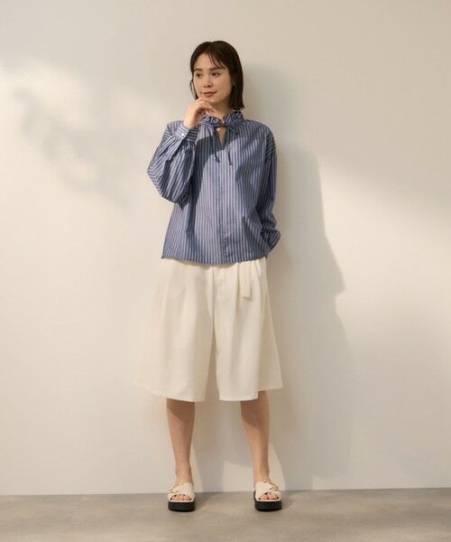 ketty / ケティ シャツ・ブラウス | ブロードストライプフリルネックブラウス | 詳細11