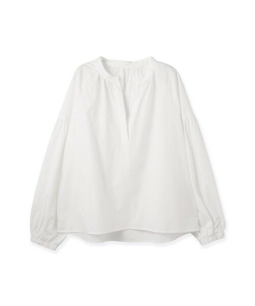 ketty / ケティ シャツ・ブラウス | ハイカウントタイプライターキーネックブラウス（オフホワイト）