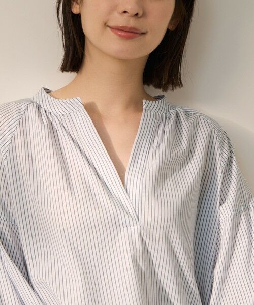 ketty / ケティ シャツ・ブラウス | ブロードストライプキーネックブラウス | 詳細4