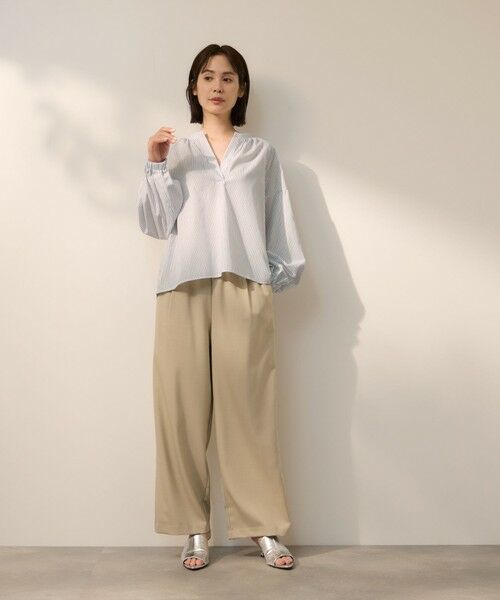 ketty / ケティ シャツ・ブラウス | ブロードストライプキーネックブラウス | 詳細6