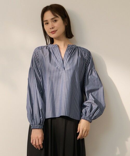 ketty / ケティ シャツ・ブラウス | ブロードストライプキーネックブラウス | 詳細9