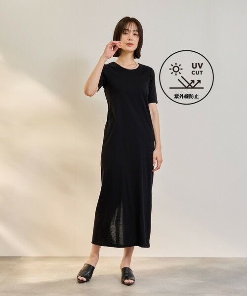 ketty / ケティ ロング・マキシ丈ワンピース | 《予約》【着るUVケア】フライスワンピース（ブラック）