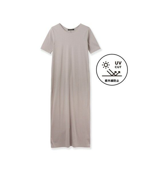 ketty / ケティ ロング・マキシ丈ワンピース | 《予約》【着るUVケア】フライスワンピース（ライトグレー）