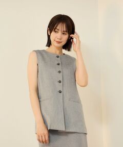 ketty / ケティ ダウンジャケット・ベスト | リネン調シャークロングジレ