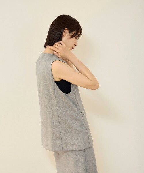 ketty / ケティ ダウンジャケット・ベスト | リネン調シャークロングジレ | 詳細12