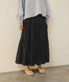 ketty / ケティ ミニ・ひざ丈スカート | コットンローンティアードロングスカート