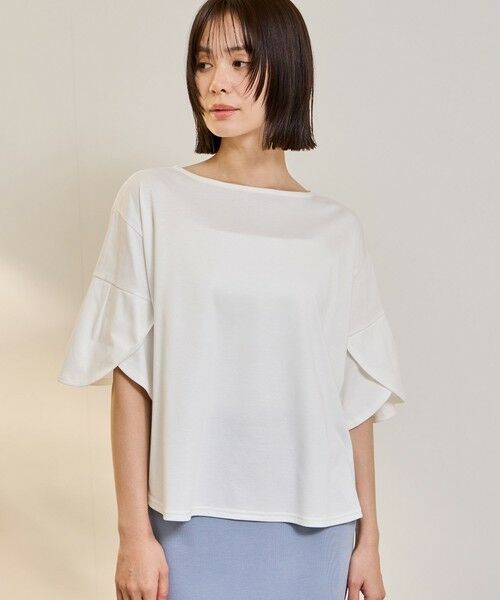 ketty / ケティ カットソー | 【涼。軽やかに。】デザイン袖Tシャツ（オフホワイト）