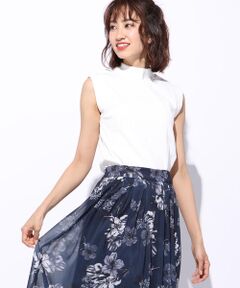 Ketty Cherie / ケティ シェリー カットソー | ランダムテレコノースリーブハイネックカットソー