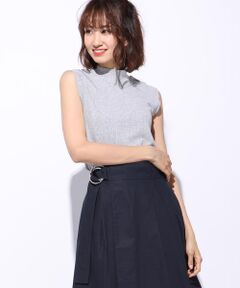 Ketty Cherie / ケティ シェリー カットソー | ランダムテレコノースリーブハイネックカットソー