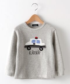 ニット編み働く車Tシャツ