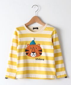 アニマルアップリケボーダーミニ裏毛Tシャツ