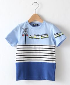 電車プリント切り替えTシャツ