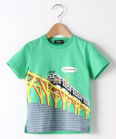 陸橋電車半袖Tシャツ