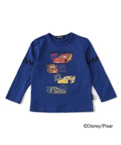 【DISNEY/PIXAR】 カーズデザイン 袖チェッカー柄Tシャツ