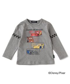 【DISNEY/PIXAR】 カーズデザイン 袖チェッカー柄Tシャツ